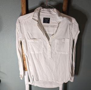 Abercrombie & Fitch lightweight Henley white top XS